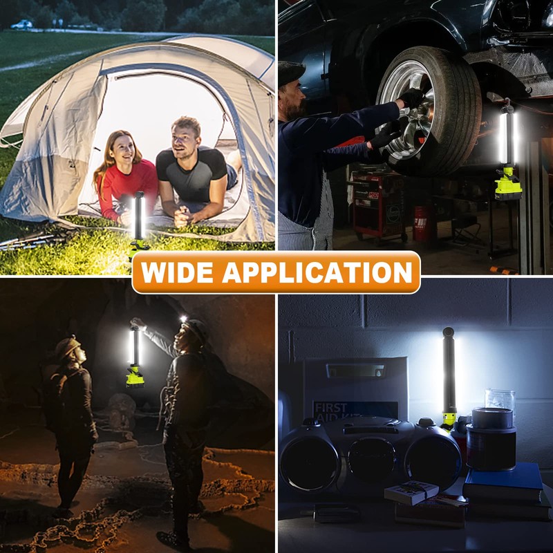 YEX-BUR 30W 2400LM LED Work Light for Ryobi 18V Battery,