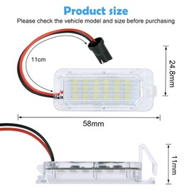 URAQT LED Number Plate Light, 2 Pcs Error Free License Lamp Taillight, 12V 6500K Rear Lamps for Ford Focus Fiesta Mondeo Kuga S-Max C-Max, White, U4-FTPZDAKB221109-FBA