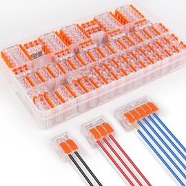 Cable Connector Cable Clamps Electric, Pack of 60 Connection Clamps Clamp with Actuation Lever, 4 mm² Conductor Clamp Lustre Terminals Connection Clamp Can Be Combined for Fixed Cable 2-3-5 Conductors