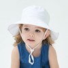 QIYIENDIAN Baby Sun Hat Wide Brim Beach Bucket Hat for
