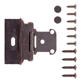 Hickory Hardware P5710F-VB-10B Self Closing Semi-Concealed Hinge 1/2 Inch Overlay - Full Wrap with 170° Opening Face Frame - Cabinet Hardware Hinge - Easy Installation Vintage Bronze Finish 10 Pairs