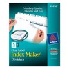 Avery Index Maker Clear Label Dividers with White Tabs, 8.5"