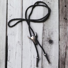 Bull Skull Bolo Tie
