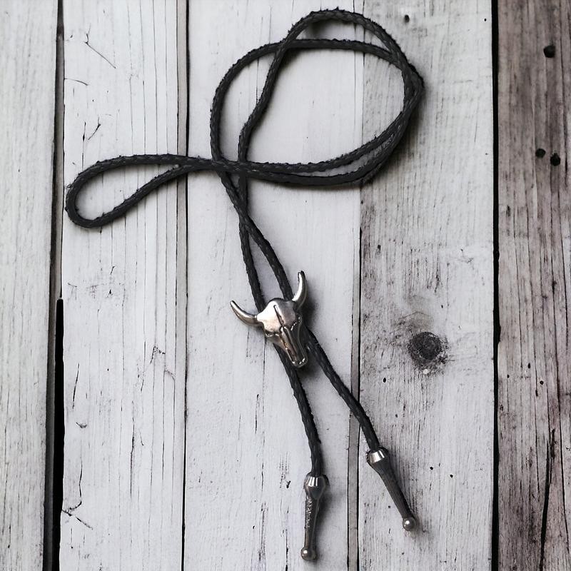 Bull Skull Bolo Tie