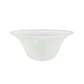 Aspen Creative 23505-01 Replacement Frosted Glass Shade for Medium Base Socket Torchiere Lamp, Swag Lamp, Pendant, 1 Light Wall Sconce & Island Fixture, 9-5/8" Diameter x 4-1/8" High, 1 Pack