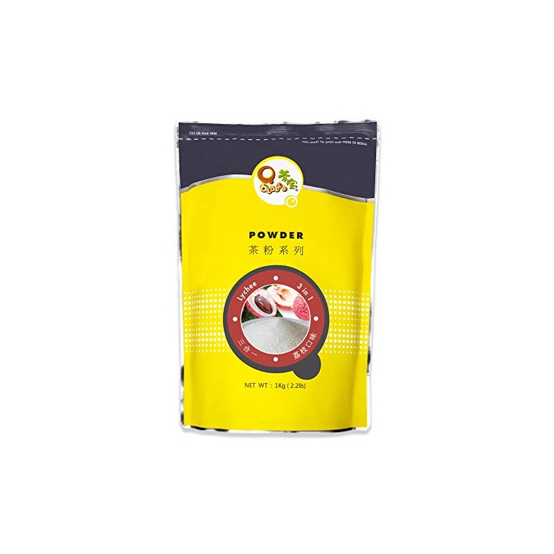 Qbubble Tea Powder, Lychee, 2.2 Pound