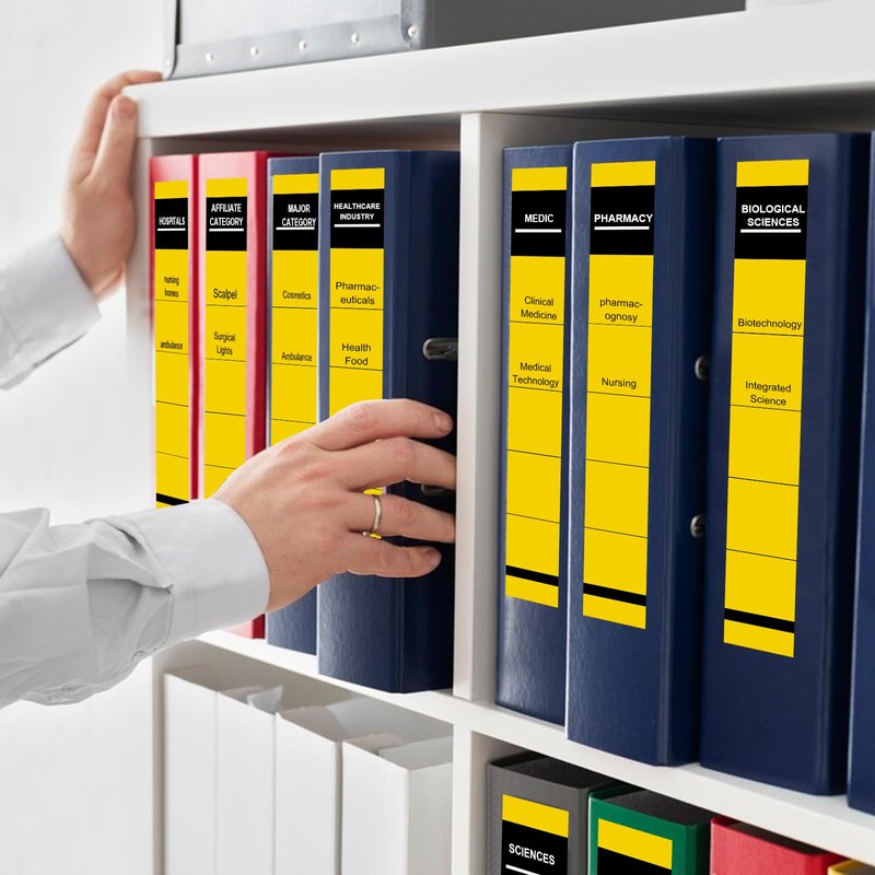 BEIMEIII Pack of 50 Yellow 3.6 x 19 cm Folder