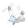 Folding Electric Fan Double Headed Portable Handheld Mini USB Fan