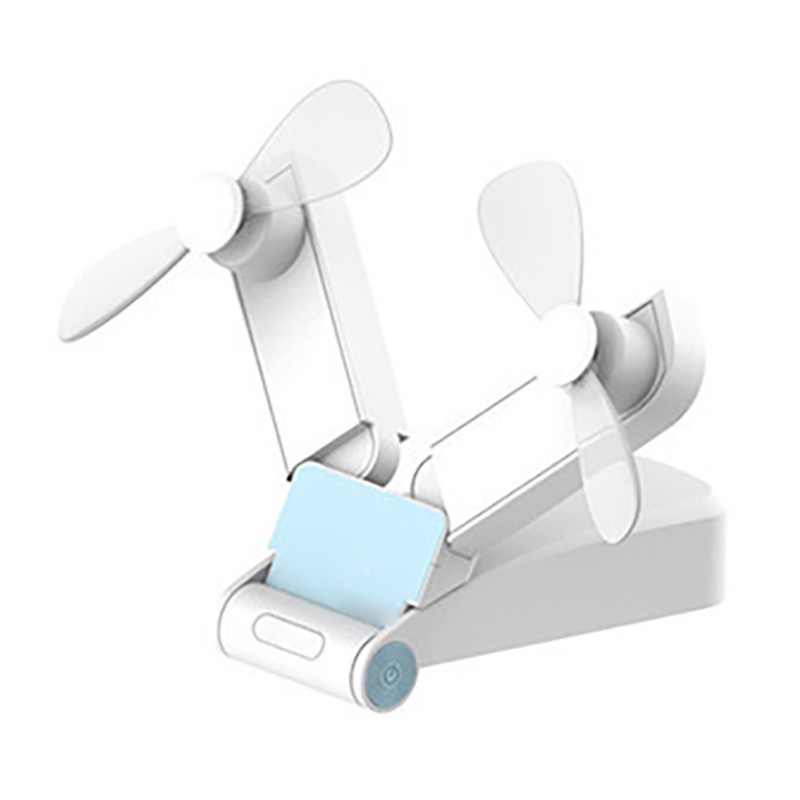 Folding Electric Fan Double Headed Portable Handheld Mini USB Fan