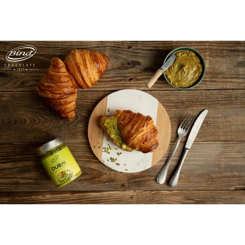 12.3oz(350g) BIND Pistachio Cream/Paste/Spread for Dubai Chocolate Filling,Glass Jar,Contains 25%