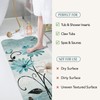 SHUCHING Turquoise Bath Mat for Tub Non Slip-40x16 Inch, Flower