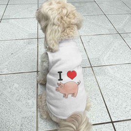 'I Love Pigs' Pet Dog/Cat T-Shirt (PT00095203)