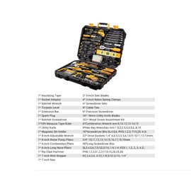 DEKOPRO 228 PCS Socket Wrench Auto Repair Tool Combination Package Mixed Tool Set