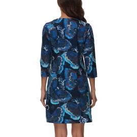 Lightbare Women’s 3/4 Sleeve Dress with Pockets UPF 50+ Casual Sun Dress Breathable Quick Dry for Beach Hiking Outdoors Party