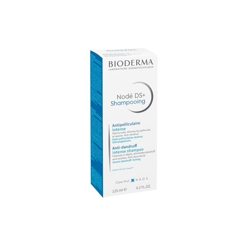 Bioderma Node Ds+ Shampoo Intenso Anti-Caspa, Unisex, 4.2 Oz
