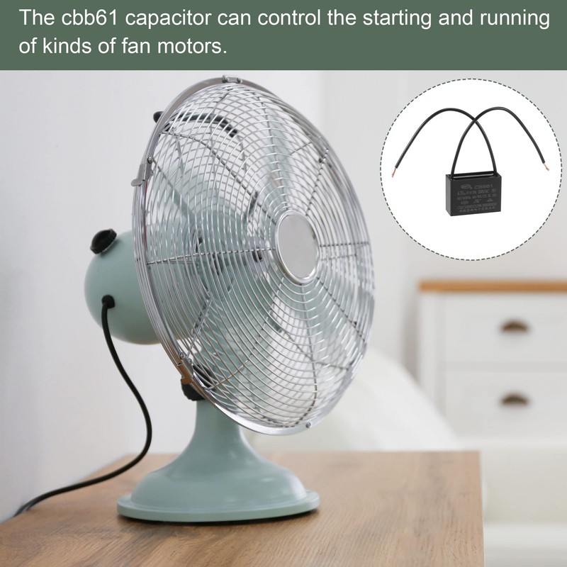 YOKIVE Ceiling Fan Capacitor CBB61, Metallized Polypropylene Film Capacitor Great