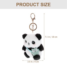 LOGOFUN Plush Panda Keychain and Pendant - Stuffed Panda Doll Keyring for Kids and Adults - Birthday Gifts