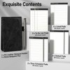 WEMATE 10 Pieces Small Notepad Holder Set Pocket Notebook -