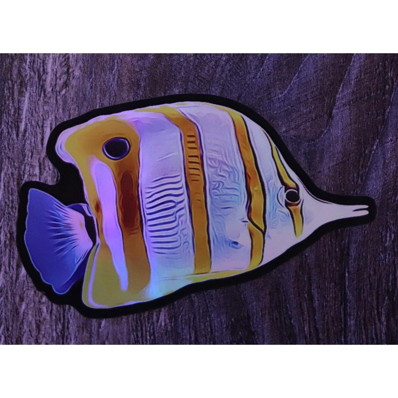 Aquatic Planet Reef Tank Fish Stickers Holographic Shiny Corals for