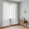 Neween Sheer Curtains White Floral Lace Curtains Rod Pocket Window