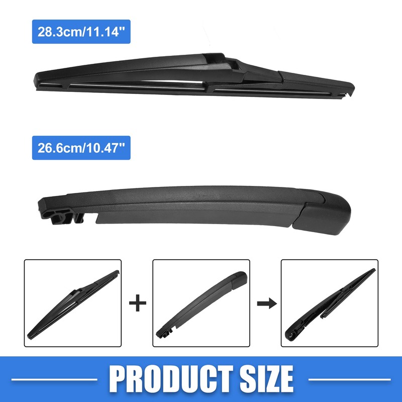 X AUTOHAUX Rear Windshield Wiper Blade Arm Assembly Windscreen Wiper
