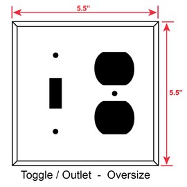 Art Plates - Decorative Printed OverSized - Jumbo Metal Switch Plate - Oversize Decorative Metal Wall Plate - Combo: Toggle - Outlet - Monet: Irises II - (Made in USA)