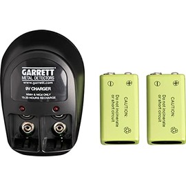 Garrett Recharger Kit for Garrett SuperWand and THD - 2 NiMH Batteries and 220 Volt 1612100