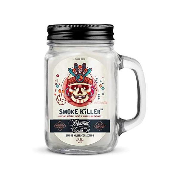 Beamer Smoke Killer Collection Smoke Killer Scent 12oz Odor Killing Candle Sticker