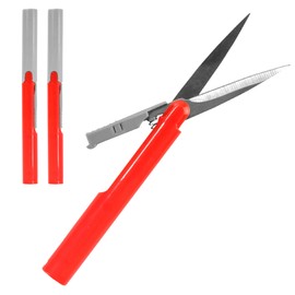 BambooMN Penblade Portable Pen-Style Pocket Seam Ripper Travel Scissors - Red - 2 Pairs