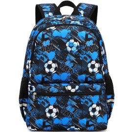 DSIUE Soccer Backpack for Boys, Boys Backpacks for Elementary Students Kids School Backpack with Lunch Box for Teen Boys