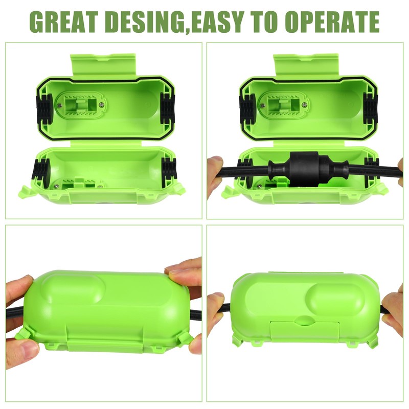 [4-Pack] Outdoor Extension Cord Covers，Waterproof Box and Cord safety housing,