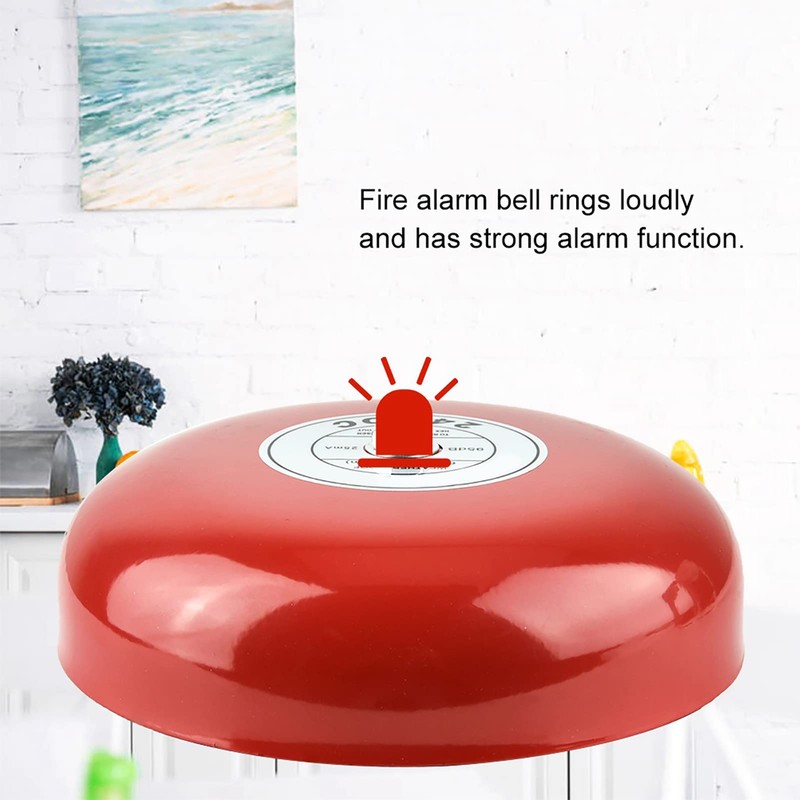 Fire School Safety Fire Alarm Bell, 24V Metal Round Alarm,