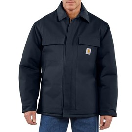 Carhartt Men's Firm Duck Traditional Coat, Dark Navy, X-Large
