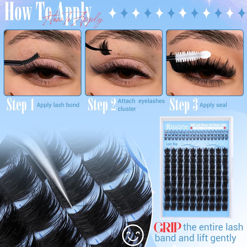 Manga Lash Clusters Volume Eyelash Clusters with Spiky