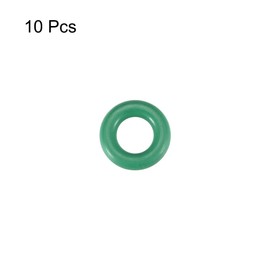 sourcing map 10 Pieces Fluororubber O Rings 8mm OD 4mm ID 2mm Width FKM Gasket for Machine Green