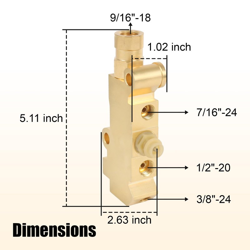 172-1361 PV4 Brake Proportioning Valve Disc/Disc Brake System Combination Valve