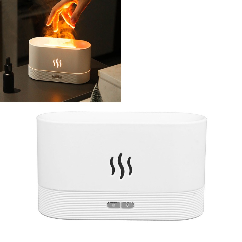 Essential Oil Diffuser Flame Light Aromatherapy Humidifier Quiet Operation USB
