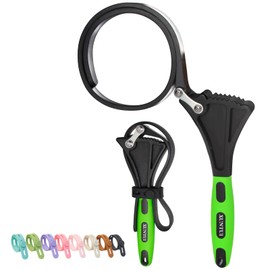 XUNTUI 2-Pack Strap Wrench Set (4" & 6") - Heavy Duty Rubber Belts with High-Strength PA66 Handles - Pro-Grade Oil Filter Wrench &Adjustable Jar Opener Kit - 8 Bonus Silicone Ties