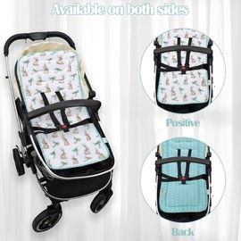 LAT Baby Seat Cover for Prams, Double-Sided Seat Cover Buggy, Universal Pram Buggy Insert for Toddlers, 78 x 33 cm (Bow Tie Rabbit)