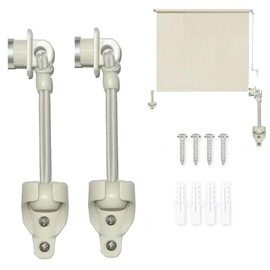 Seprochoo Coolaroo Replacement Parts,Sun Shade Parts, Roller Shade kit,Bungee kit and end Cover, for Coolaroo Outdoor Roller Shade, Roller Shade Hardware (Bungee Kit+End Cap 1 Set, Sand)