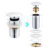 kelleria Drain Fitting without Overflow, Pop-Up Valve Drain Set, Universal