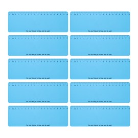 Sky Blue Dyslexia Tools for Kids, 10-Piece Guided Reading Strips, Colored Overlay Highlighters, Reading Tracking Rulers for Visual Stress, ADHD, Irlens Syndrome