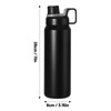 MUCR 30oz Insulated Water Bottle, 900ml Stainless Steel Vacuum Bottle