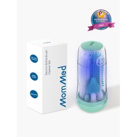 MomMed Electric Bottle Brush Set - 2 Modes & 360° Rotation, Waterproof Bless Bottle Baby Bottle Cleaner with Silicone Brushes, scrubbing Fit for tippee, dr brown sippy cup, milk spray baby, baby formula, baby sanitizer spray Smart - Style: UV Bottle Brus