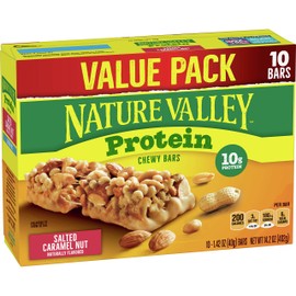 Nature Valley Chewy Granola Bars Salted Caramel Nut, Protein, 10 ct, 14.2 oz