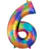 34" NUMBER 6 RAINBOW SPLASH-PKG