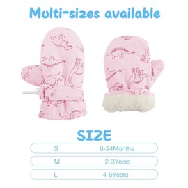 Sociaooil Kids Gloves - Waterproof, Thermal, Winter Gloves for Boys & Girls, Ages 2-3, Ski & Fleece Lined