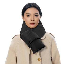 Winter Warm Down-Filled Neck Scarf for Men Women Soild Thickend Thermal Windproof Waterproof Down Scarf for Outdoor Cycling Biking Running Skiing Snowboarding