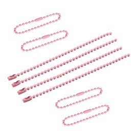 NYANDELMO 100pcs DIY Ball Chain Keychain Accessories Handmade (12cm Diameter 2.4mm Pink)