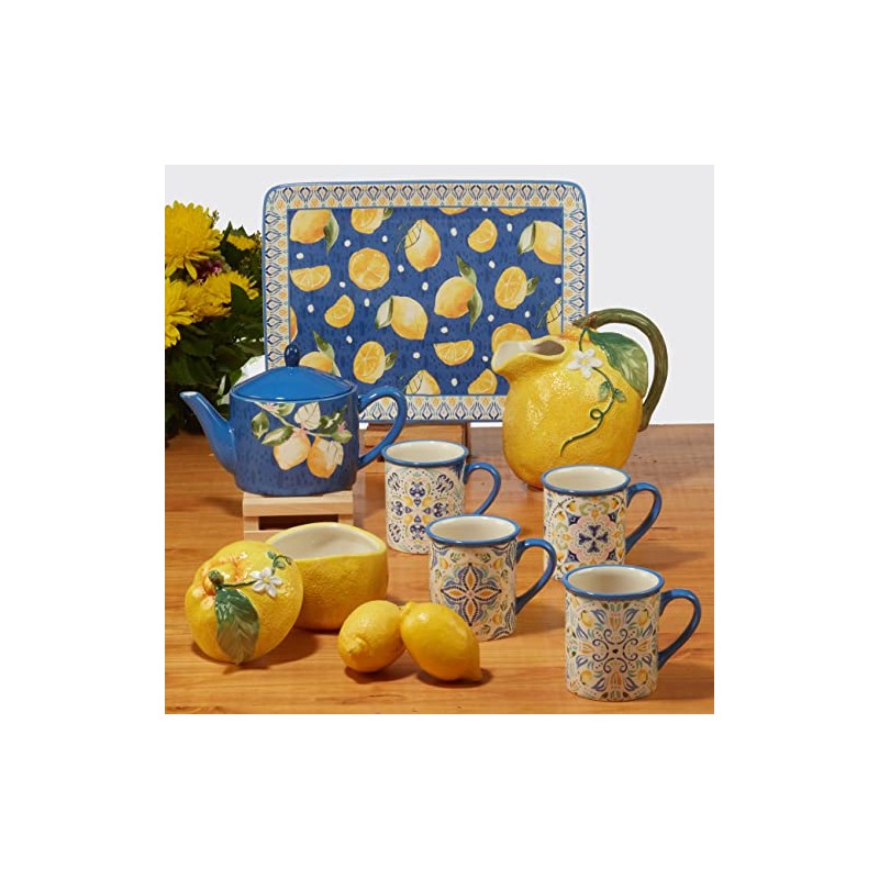 Certified International Lemonade 128 oz. Serving/Pasta Bowl 13" x 3"